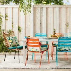 5" X 7" Multi Dot Fringed Outdoor Rug Teal/Pink/Yellow - Opalhouse™ -Opalhouse GUEST 0b5e6a0b 4b65 4e2a b81e d52869792536