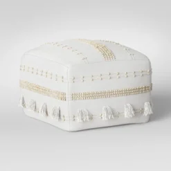 Lory Pouf Textured White - Opalhouse™ -Opalhouse GUEST 1a423fc8 81d2 4b40 9d99 79588f91146c