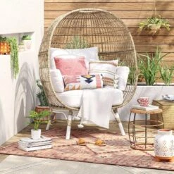 5'x7' Tapestry Rectangular Woven Outdoor Area Rug Red/Pink - Opalhouse™