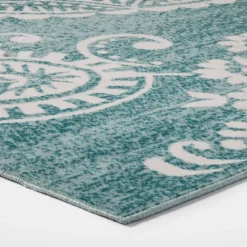 Vintage Medallion Outdoor Rug Turquoise - Opalhouse