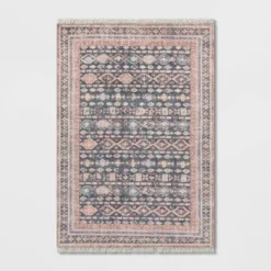 Alexandra Floral Printed Border Persian Rug Blush - Opalhouse™ -Opalhouse GUEST b64cccec 5c26 44cb bb19 1be2036f9757