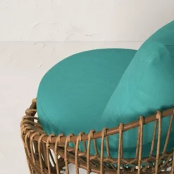 Topanga Club Chair With Ottoman - Blue/Brown - Opalhouse™ Designed With Jungalow™ -Opalhouse GUEST d55e6c02 0566 4024 be4f e642208a3e0f