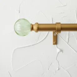 Faux Jade Ball Curtain Rod Brass - Opalhouse™ Designed With Jungalow™ -Opalhouse GUEST d7507ef0 fa5a 4b13 920f 0c72746f2e61