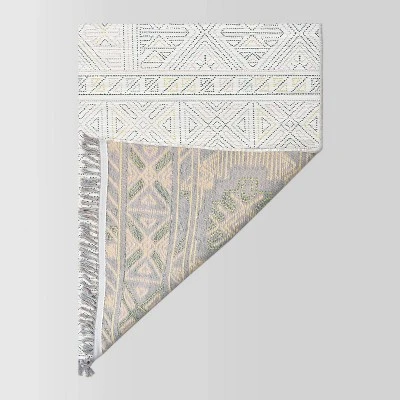 5" X 7" Multi Dot Fringed Outdoor Rug Teal/Pink/Yellow - Opalhouse™ 4 5" X 7" Multi Dot Fringed Outdoor Rug Teal/Pink/Yellow - Opalhouse™ - Image 2