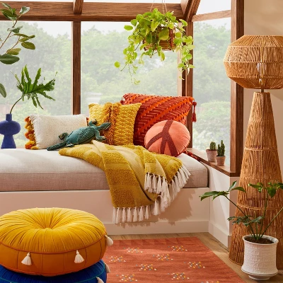 Diamond Textured Woven Square Throw Pillow - Opalhouse™ Designed With Jungalow™ 3 Diamond Textured Woven Square Throw Pillow - Opalhouse™ Designed With Jungalow™